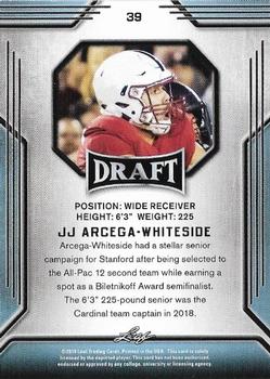 2019 Leaf Draft - Gold #39 JJ Arcega-Whiteside Back