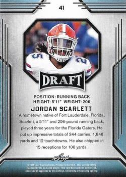 2019 Leaf Draft - Gold #41 Jordan Scarlett Back