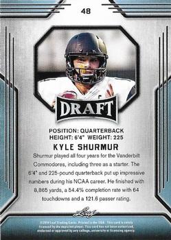 2019 Leaf Draft - Gold #48 Kyle Shurmur Back