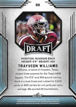 2019 Leaf Draft - Gold #68 Trayveon Williams Back