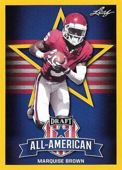 2019 Leaf Draft - Gold #78 Marquise Brown Front