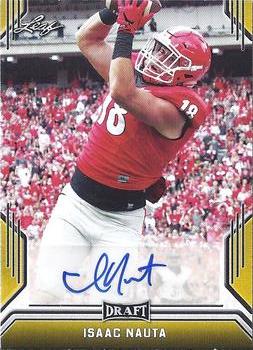 2019 Leaf Draft - Autographs Gold #BA-IN1 Isaac Nauta Front