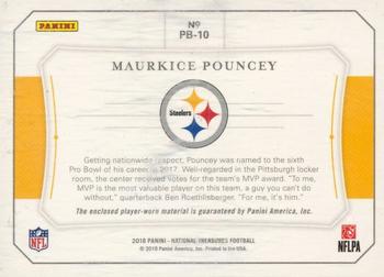 2018 Panini National Treasures - Colossal Pro Bowl Materials Team Logo #PB-10 Maurkice Pouncey Back