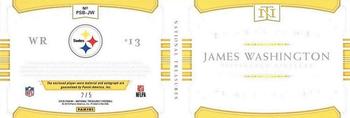 2018 Panini National Treasures - Rookie Jumbo Prime Signatures Booklet Laundry Tag #PSB-JW James Washington Back