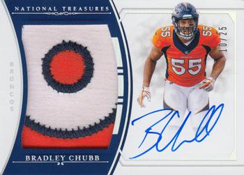 2018 Panini National Treasures - Rookie Material Signatures RPS Holo Silver #RMS-BC Bradley Chubb Front