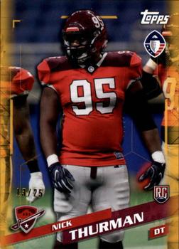 2019 Topps AAF - Gold #140 Nick Thurman Front