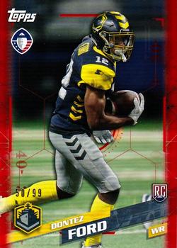 2019 Topps AAF - Red #98 Dontez Ford Front