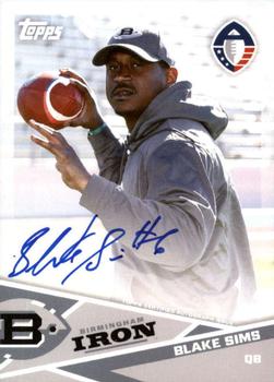2019 Topps AAF - Autograph #AU-BSI Blake Sims Front