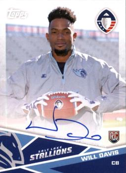 2019 Topps AAF - Autograph #AU-WD Will Davis Front