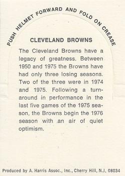 1976 Sunbeam NFL Stand-ups - No Sunbeam Logo #NNO Cleveland Browns Back