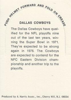 1976 Sunbeam NFL Stand-ups - No Sunbeam Logo #NNO Dallas Cowboys Back