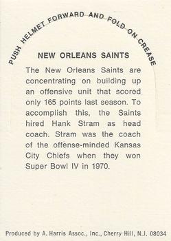1976 Sunbeam NFL Stand-ups - No Sunbeam Logo #NNO New Orleans Saints Back