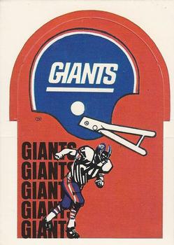 1976 Sunbeam NFL Stand-ups - No Sunbeam Logo #NNO New York Giants Front