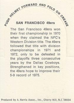 1976 Sunbeam NFL Stand-ups - No Sunbeam Logo #NNO San Francisco 49ers Back
