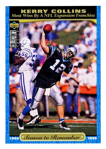 1996 Collector's Choice Season to Remember Blow-ups #48 Kerry Collins Front