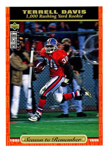 1996 Collector's Choice Season to Remember Blow-ups #54 Terrell Davis Front