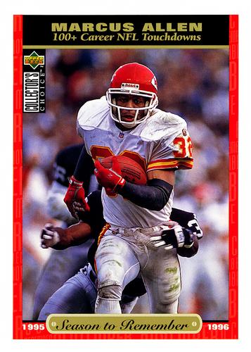 1996 Collector's Choice Season to Remember Blow-ups #61 Marcus Allen Front
