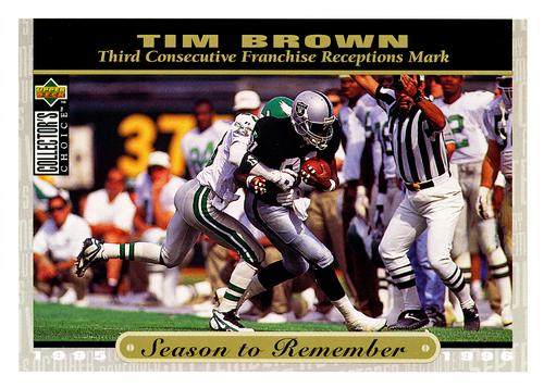 1996 Collector's Choice Season to Remember Blow-ups #70 Tim Brown Front