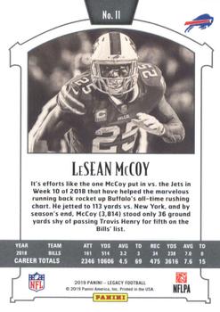 2019 Panini Legacy #11 LeSean McCoy Back