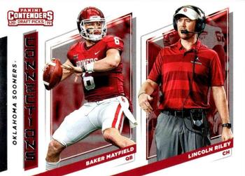 2019 Panini Contenders Draft Picks Collegiate - Collegiate Connections #8 Baker Mayfield / Lincoln Riley Front