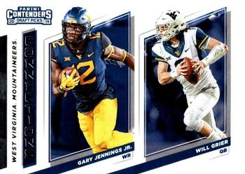 2019 Panini Contenders Draft Picks Collegiate - Collegiate Connections #14 Gary Jennings Jr. / Will Grier Front