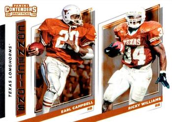 2019 Panini Contenders Draft Picks Collegiate - Collegiate Connections #19 Earl Campbell / Ricky Williams Front