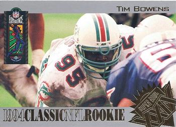 1995 Classic NFL Experience - Rookies Spanish #R9 Tim Bowens Front