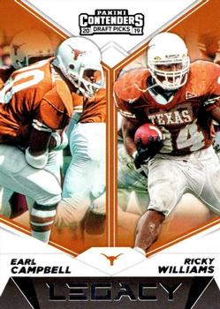 2019 Panini Contenders Draft Picks Collegiate - Legacy #5 Earl Campbell / Ricky Williams Front