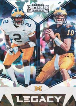 2019 Panini Contenders Draft Picks Collegiate - Legacy Cracked Ice #8 Charles Woodson / Tom Brady Front