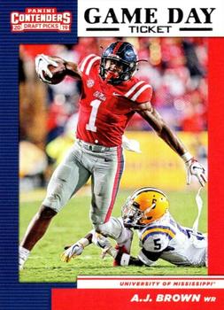2019 Panini Contenders Draft Picks Collegiate - Game Day Ticket #5 A.J. Brown Front