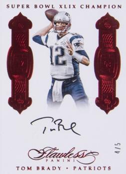 2018 Panini Flawless - 2016 Flawless Victors Ruby #FVTB Tom Brady Front
