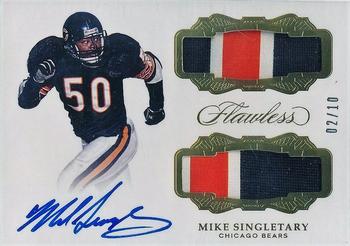 2018 Panini Flawless - 2017 Flawless Dual Patch Autographs #DP-MS Mike Singletary Front