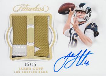 2018 Panini Flawless - Dual Patch Autographs #DPA-JG Jared Goff Front