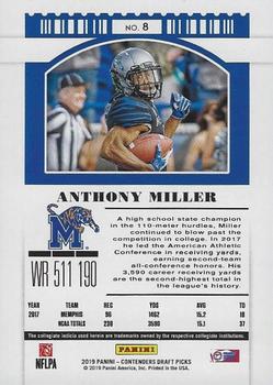 2019 Panini Contenders Draft Picks Collegiate - Bowl Ticket #8 Anthony Miller Back