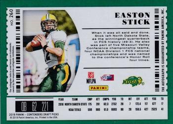 2019 Panini Contenders Draft Picks Collegiate - Fame Ticket #260 Easton Stick Back