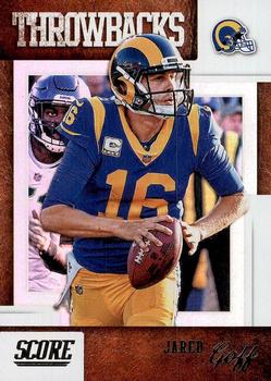 2019 Score - Throwbacks #T-8 Jared Goff Front