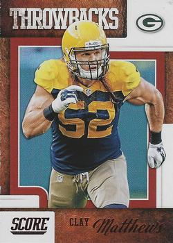 2019 Score - Throwbacks Red #T-4 Clay Matthews Front