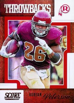 2019 Score - Throwbacks Red #T-12 Adrian Peterson Front