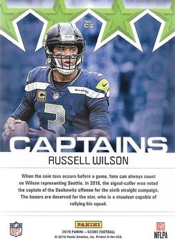2019 Score - Captains Purple #C-3 Russell Wilson Back