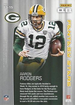 2019 Score - Fantasy Stars Red #FS-15 Aaron Rodgers Back