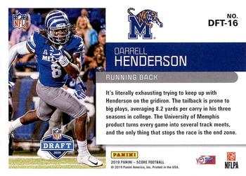 2019 Score - NFL Draft 2019 #DFT-16 Darrell Henderson Back