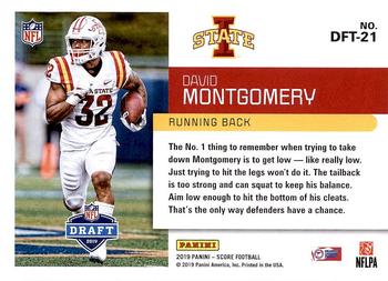 2019 Score - NFL Draft 2019 #DFT-21 David Montgomery Back