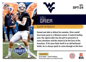 2019 Score - NFL Draft 2019 #DFT-24 Will Grier Back