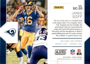 2019 Score - Signal-Callers Red #SC-20 Jared Goff Back
