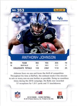 2019 Score - 30th Anniversary #353 Anthony Johnson Back