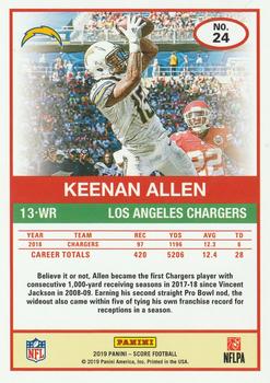 2019 Score - Gem Masters #24 Keenan Allen Back