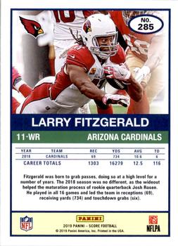 2019 Score - Gold Zone #285 Larry Fitzgerald Back