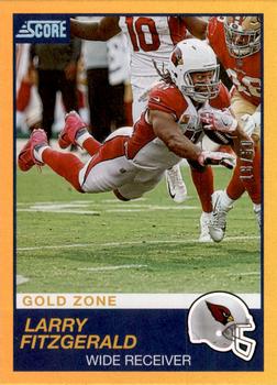 2019 Score - Gold Zone #285 Larry Fitzgerald Front
