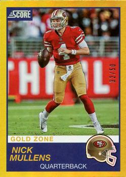 2019 Score - Gold Zone #305 Nick Mullens Front