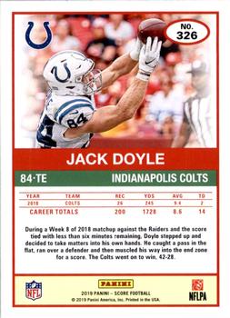 2019 Score - Gold Zone #326 Jack Doyle Back